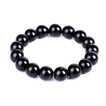 Black Obsidian Natural Stone Bracelet | Fat Relief, Blood Circulation & Anti-Anxiety Jewelry for Men & Women