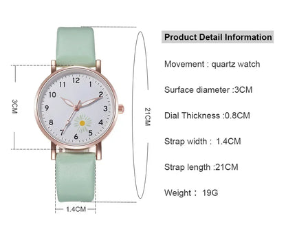 Luxury Luminous Retro Women’s Quartz Watch – Leather Strap Ladies Wristwatch