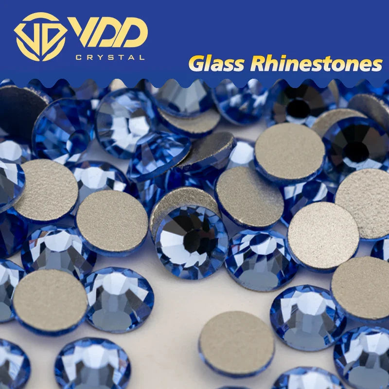 VDD SS4–SS30 Glass Crystal Rhinestones – High Quality Flatback Glitter Strass Stones for Nail Art, DIY Crafts & Decoration