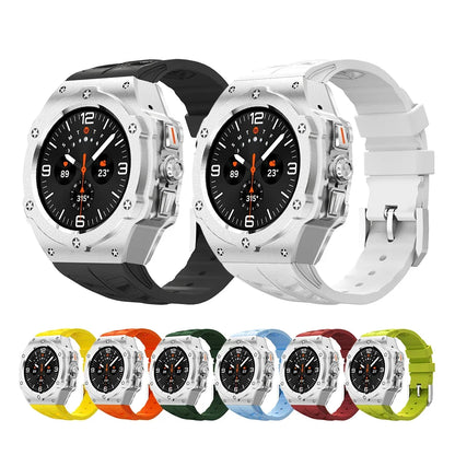 Luxury Carbon Case & Rubber Strap Kit – Samsung Galaxy Watch Ultra 47mm Accessories
