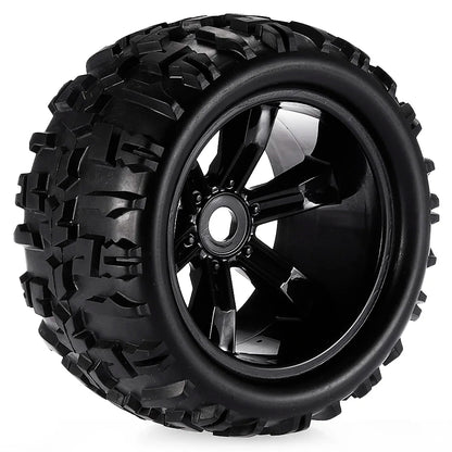 4pcs 1/8 Scale 17mm Hex RC Truck Tires & Wheels Set – Glued for Traxxas Maxx, Tmaxx, E-Revo, Revo 3.3, JLB Cheetah Monster
