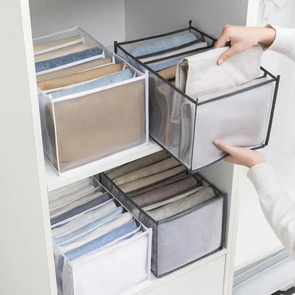 Jeans & Clothing Storage Box – Closet Organizer Drawer System for Pants, Cabinet, and Clothing Organization