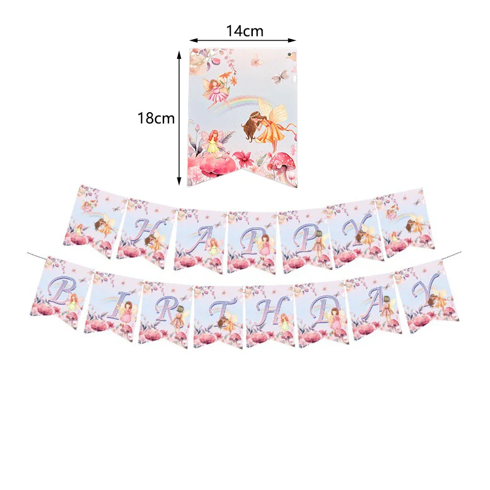 Pink Butterfly Fairy Party Tableware Set – Disposable Plates, Cups & Napkins for Birthday, Wedding & Baby Shower Decor