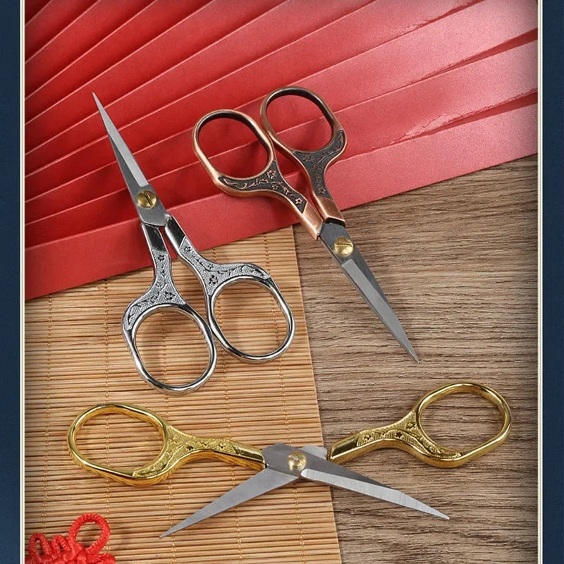 Stainless Steel Fabric Scissors – Colorful Embroidery Sewing Shears for Handicrafts & Household Use