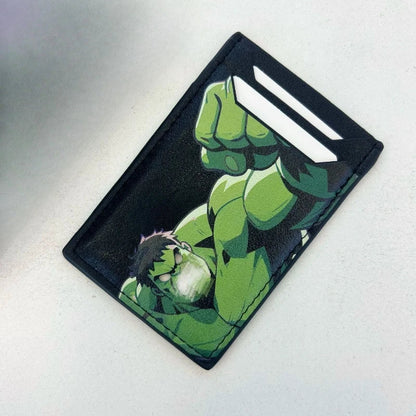 Leather Captain Wallet – Personalized Superhero Mask Card Holder & Slim ID Wallet for Men