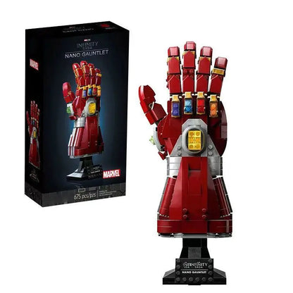 Marvel 32cm Iron Man Nano Gauntlet Building Blocks – Thanos Infinity Gloves DIY Puzzle Plastic Figure Toy
