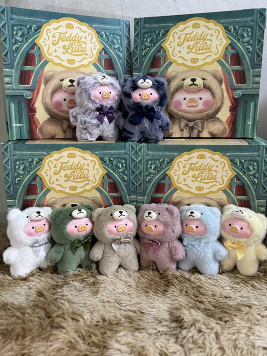Blind Box Lulu Pig Vinyl Plush – Retro Teddy Series Cute Bag & Desktop Decoration Gift