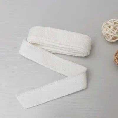 2CM Solid Color Ribbed Mercerized Cotton Knit – Soft T-Neck Short Cuffs with Elastic Edge