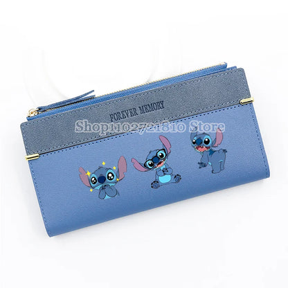 Disney Stitch Wallet for Women – Large Capacity Cartoon Coin Purse & Card Holder Clutch