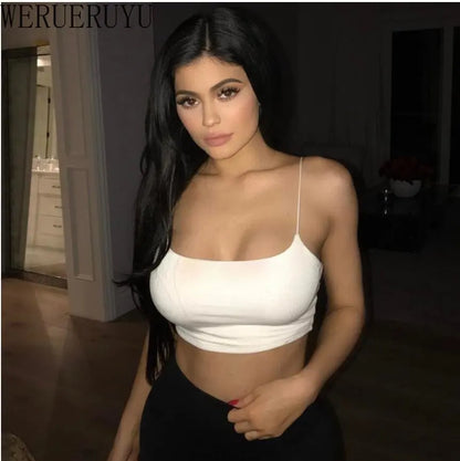 Sexy Sleeveless Corset Crop Top for Women – Y2K Streetwear Tank in White, Black, Yellow & Red