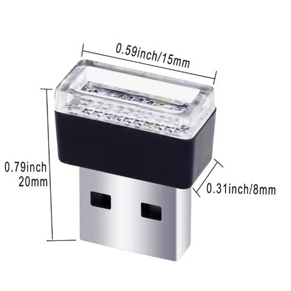 Mini USB LED Car Light – Plug & Play Interior Atmosphere Lamp, Emergency & Decorative USB Auto Lighting by Stonego