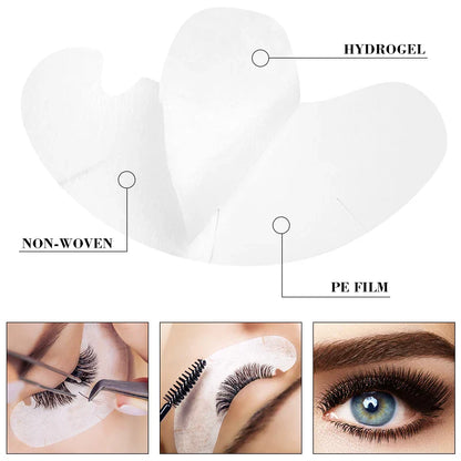 50 Pairs U-Shaped Hydrogel Eye Pads – Eyelash Extension Gel Patches for Lashes & Makeup