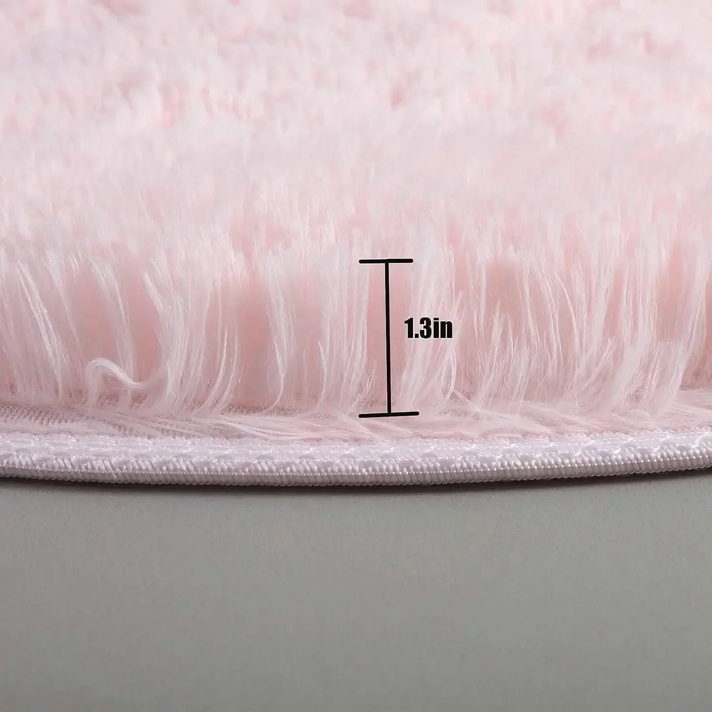 Super Soft Plush Round Rug - Fluffy Thick-Pile Carpet for Bedroom, Living Room, Kids Room & Salon Decor
