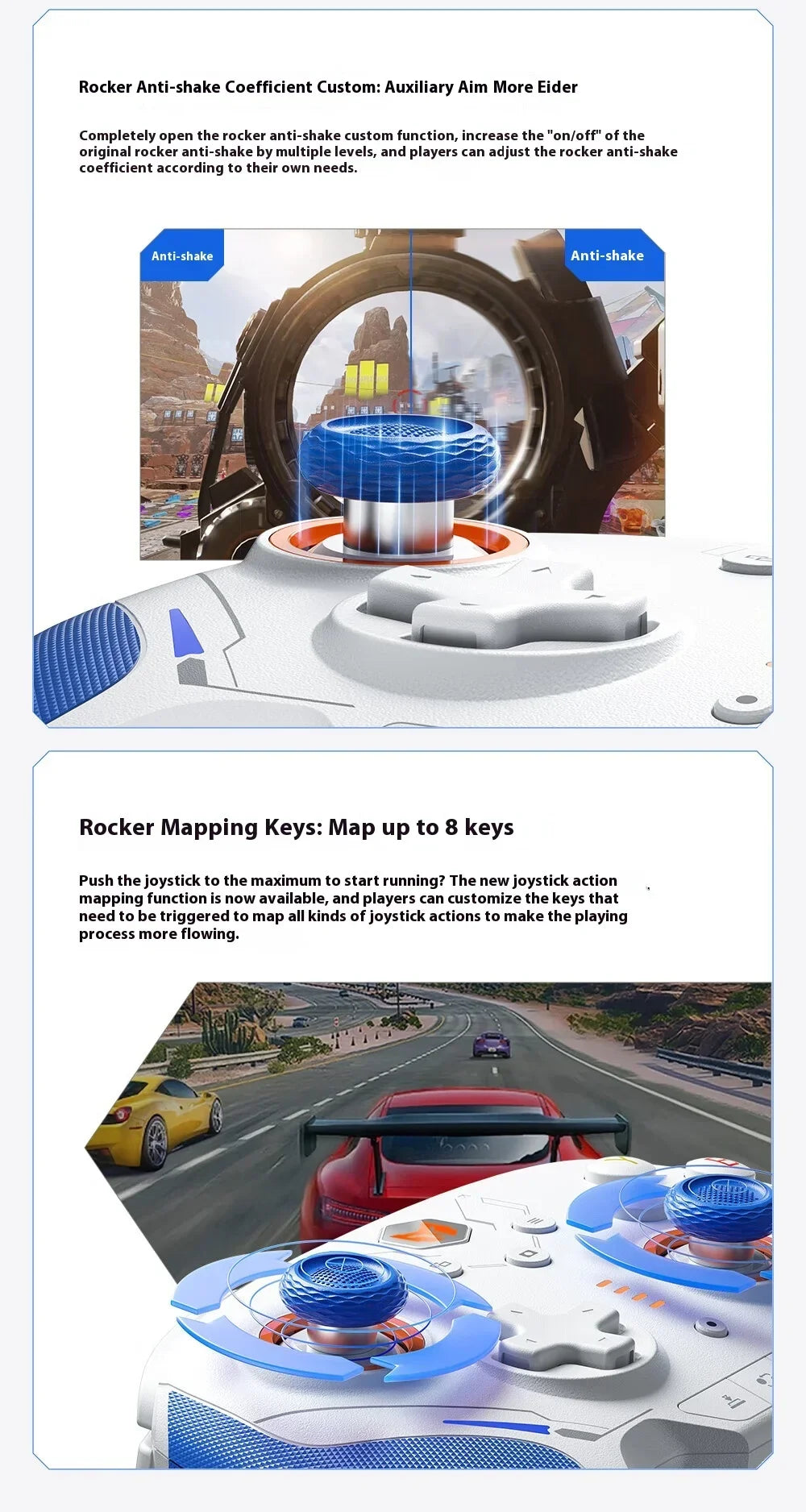 BIGBIGWON Blitz 2 TMR Star Flash Wireless Bluetooth Gamepad – 2000Hz Somatosensory Controller for Nintendo Switch, PC & Steam