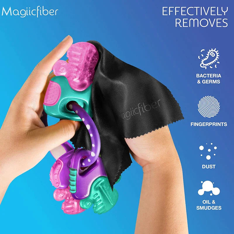 MagiicFiber Microfiber Cleaning Cloths (2-Pack) – Premium for Phones, Glasses, Lenses & Screens