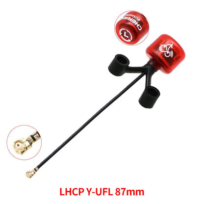 RUSHFPV Cherry 2 II 5.8G FPV Antenna — LHCP/RHCP SMA UFL IPEX MMCX for Freestyle Analog & Digital Drones