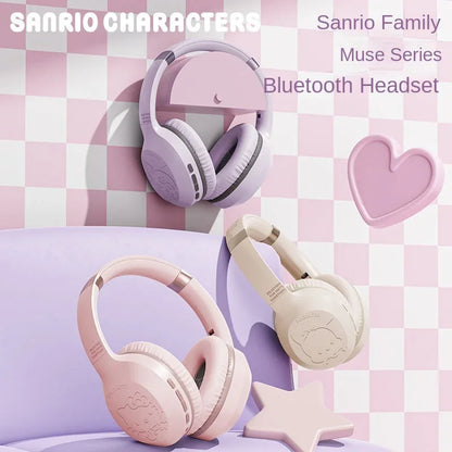 Hello Kitty & Kuromi S05 Wireless Bluetooth Headset — Kawaii Cartoon Character Headphones for Students, New Style