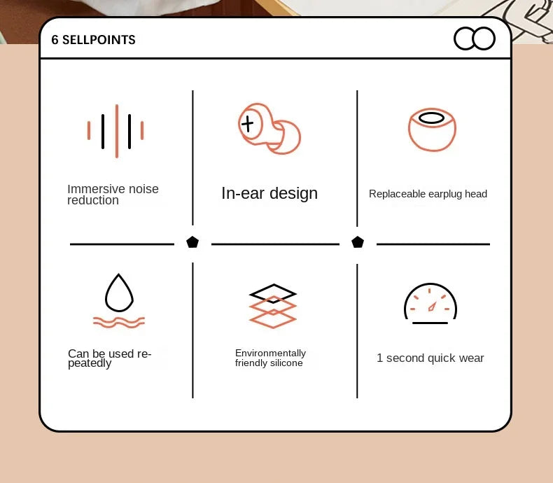 NEW Silicone Sleep Earplugs – Soft Foam Noise Reduction & Soundproof Ear Protection with Slow Rebound
