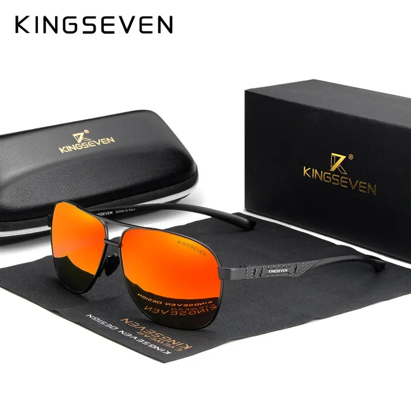KINGSEVEN Polarized Pilot Sunglasses – UV400 HD Lens Aluminum Frame Photochromic Night Vision Eyewear for Men & Women