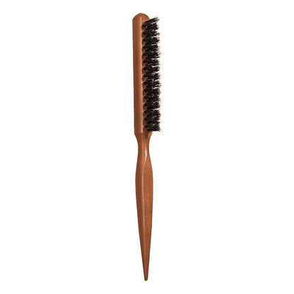 Premium Bristle Hairbrush Set - 2pcs Wooden Handle Scalp Massage Brush For Frizz Control All Hair Types
