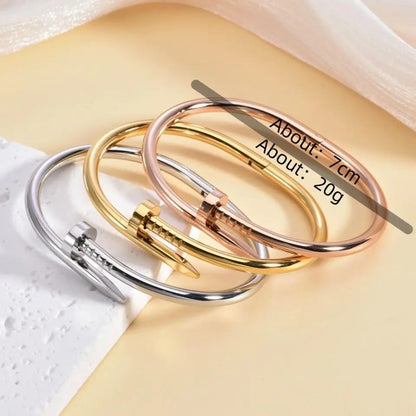 UILZ 316 Titanium Steel Nail Light Bracelet — Luxury Multi-Functional Jewelry for Women