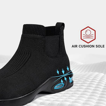 LARNMERN Steel Toe Water Resistant Work Boots for Men & Women Non-Slip Safety Sneakers Slip-On with Air Cushion