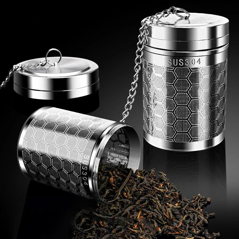 Stainless Steel Tea Infuser – Extra Fine Mesh Strainer for Loose Tea with Extended Chain Hook