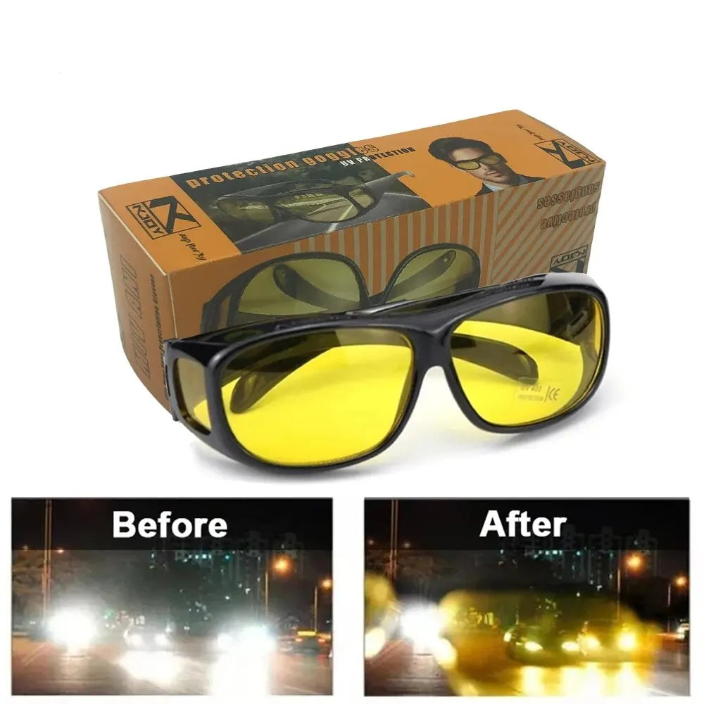 Drivers Goggles: Night Vision Glasses Anti-Glare Car Driving Sunglasses - Interior Accessory Protective Gears, NEW