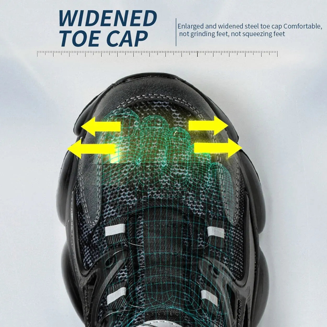 Steel Toe Men’s Work Boots – Lightweight Indestructible Safety Shoes, Anti-Smash & Anti-Puncture Sneakers