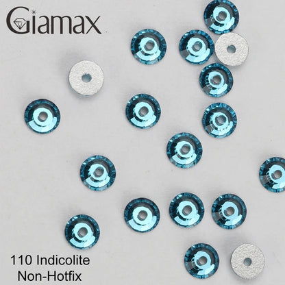 Giamax Purple Velvet Topaz Crystal Rhinestones - Flatback AB Sewing Stones for Garments, Clothes & Bags