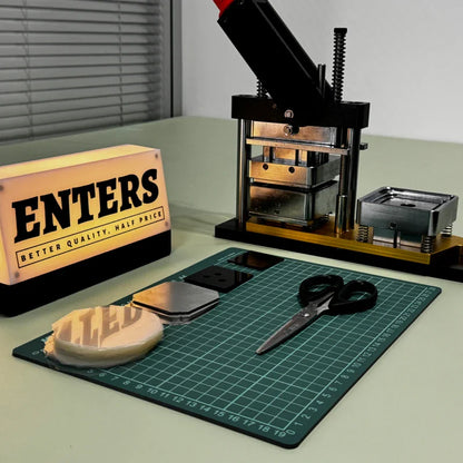 2025 Best Fridge Magnet Button Maker Machine, 50x50mm Square with Cutter & 100pcs Materials Set