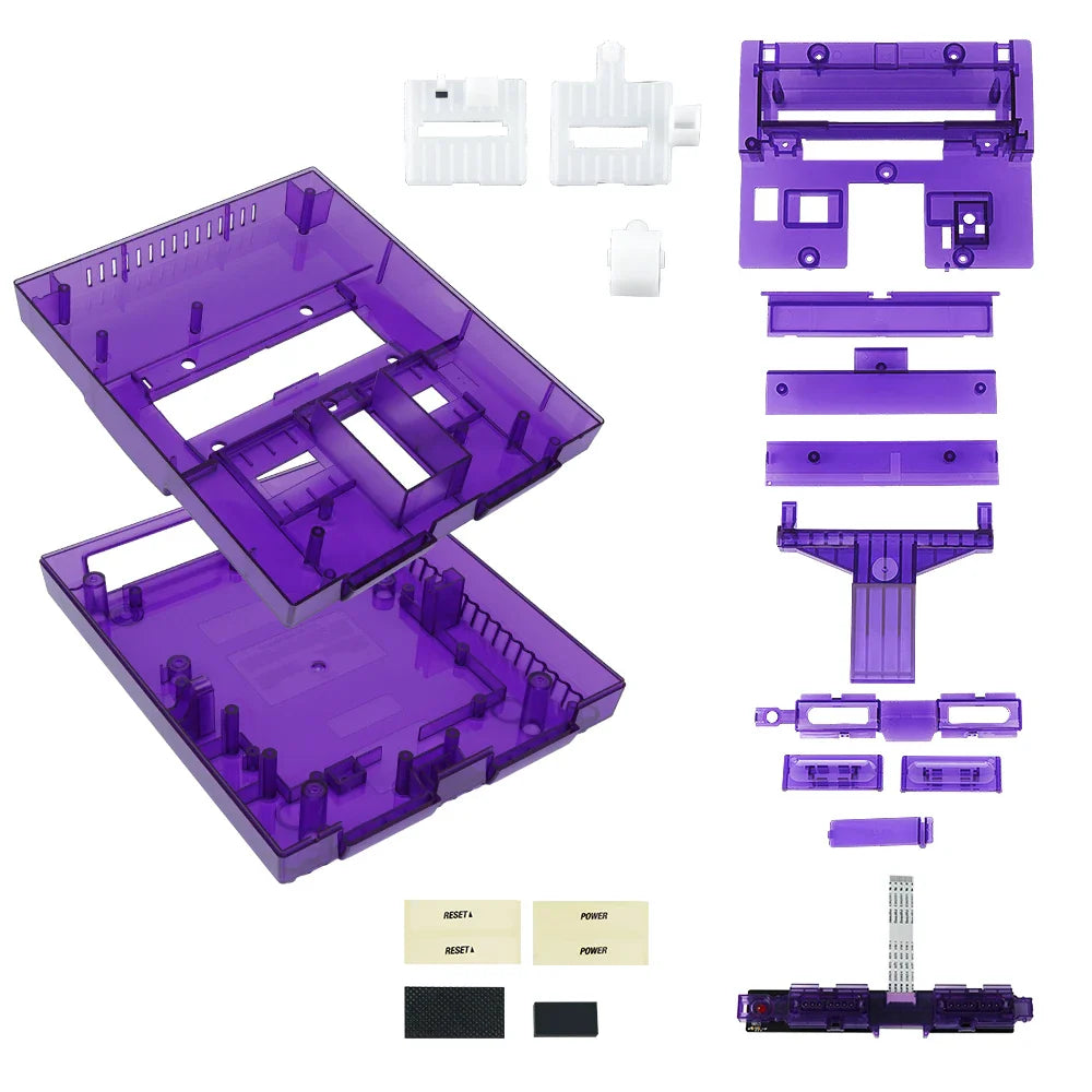SNES Transparent Replacement Shell Case — Super NES Console Accessory