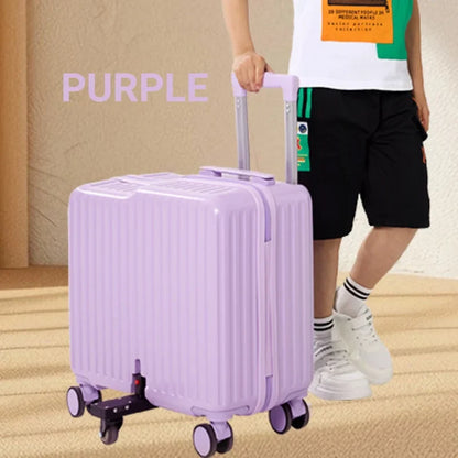 Upgraded Anti-Flip Folding Pedal Luggage – Ride-On Boarding Box with Dual-Control Combination Lock, Lightweight & Anti-Drop