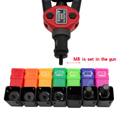 HIFESON Hand Threaded Rivet Nut Gun — Manual Riveter with 70/95/300PCS M3-M12 Nuts for Easy Installation