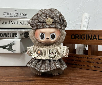 17cm Labubu V1–V2 Trendy Doll Clothes & Accessories – Idol Outfit for Kids Gift