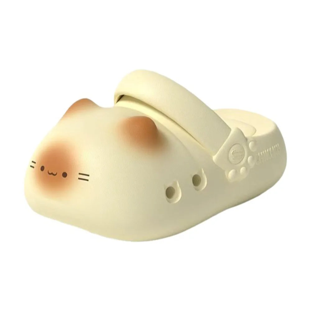 Women's Cat Paw Mules - Waterproof Soft Anti-Slip Closed-Toe Slippers