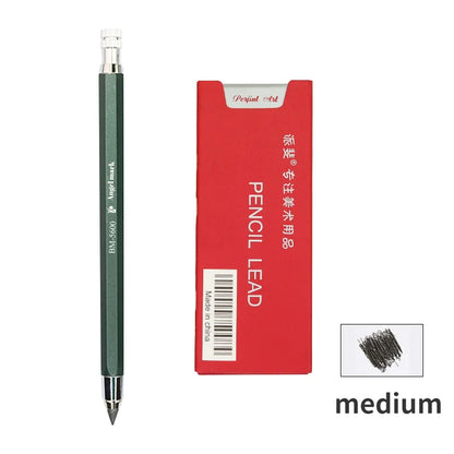 5.6mm Mechanical Pencils & Charcoal Graphite Lead – Soft, Medium & Hard HB to 14B Sketch Drawing Core