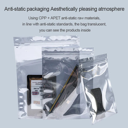 Transparent Anti-Static Shielding Bags – ESD Self-Sealing Pouches for Storage of Small Electronics & USB Accessories