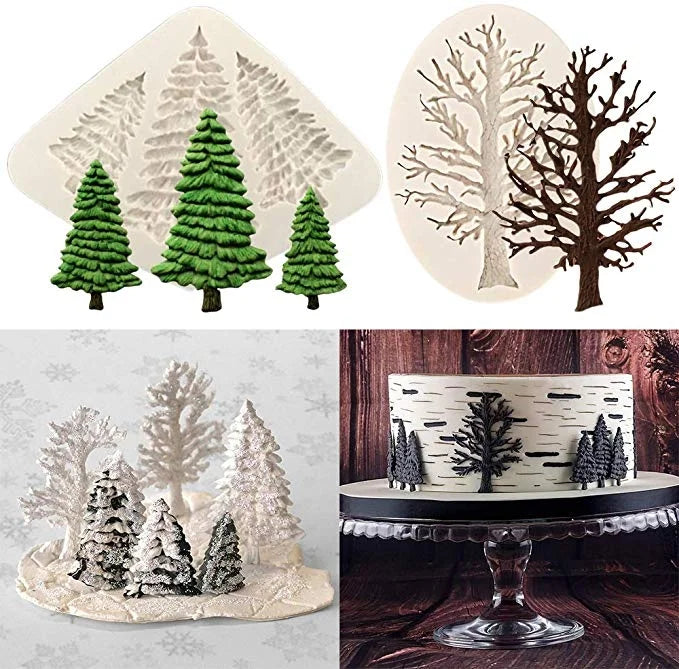 Christmas Tree Silicone Mold — Fondant Cake Decorating Sugarcraft Chocolate Gumpaste Tool