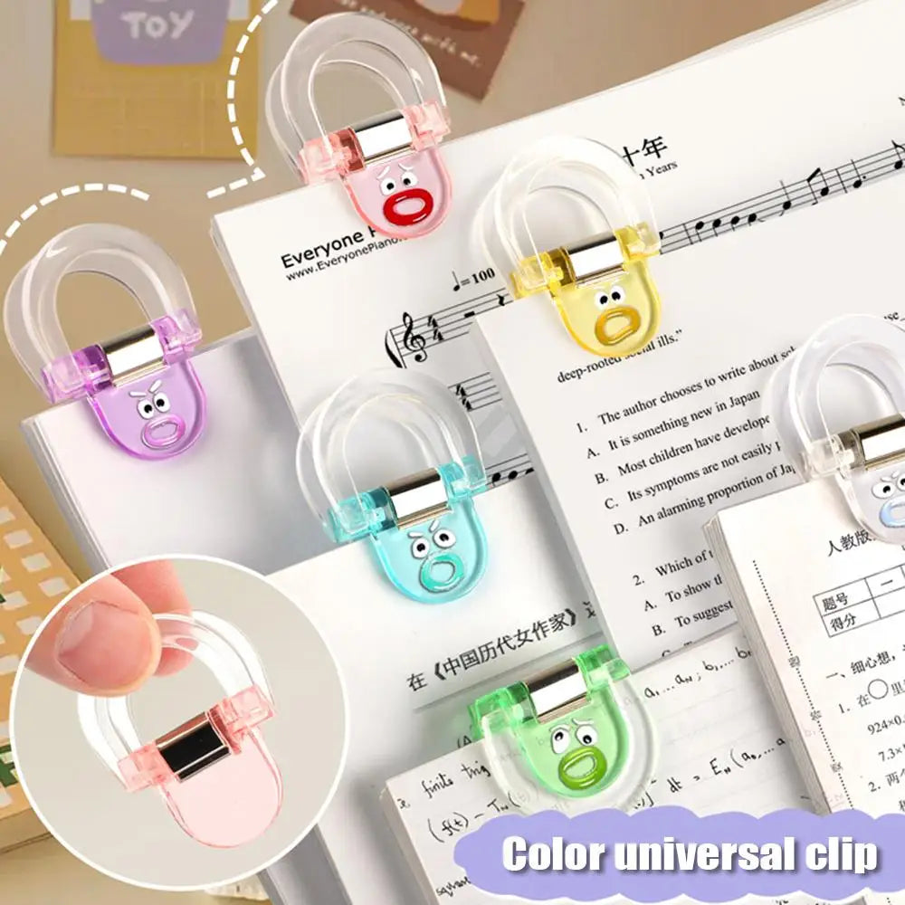 4PCS Multifunctional Mini Page Holder Clips – Multicolor Transparent Paper Clips for Memos, Files, Indexes & Magazines