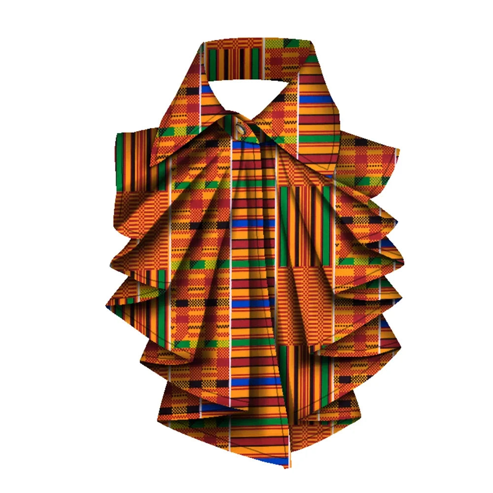 African Print Ankara Triangle Tie for Women - Stylish Wax Fabric Cravat WYA027