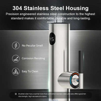 Briwellna 2-in-1 Electric Water Heater Faucet - Stainless Steel Universal Spout Kitchen Tap, 220V Heating Tap