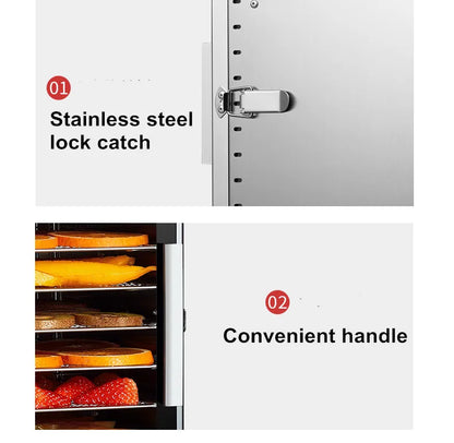 220V/110V Commercial Food Dehydrator – Stainless Steel Fruit & Vegetable Dryer for Snacks