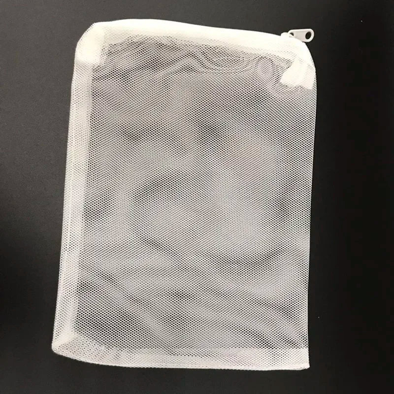 10Pcs Mesh Filter Net Bags – Aquarium Pond Bio Ball, Carbon Media & Ammonia Isolation Bags, White & Black