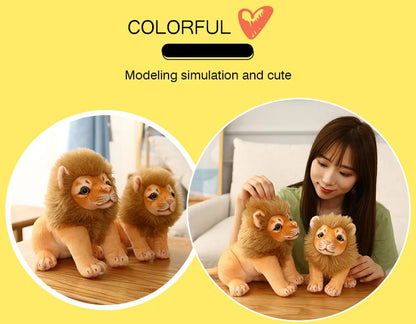 Simulation Tiger & Lion Plush Toy – Kawaii Stuffed Animal Doll, Pillow & Home Decor Gift for Kids