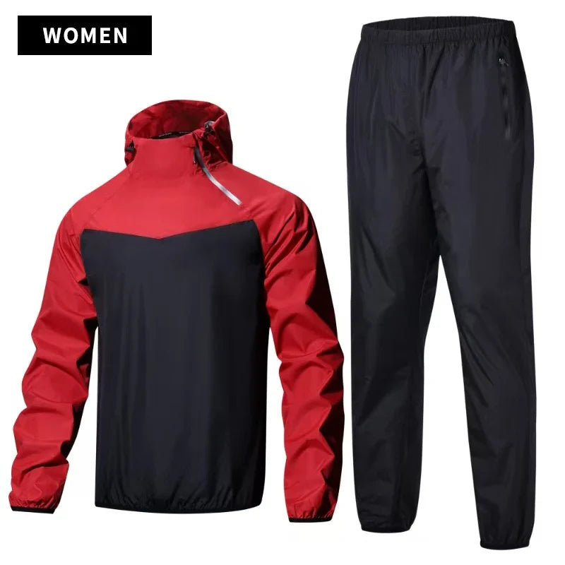 Unisex Sauna Suit Gym Set – Full Body Sweating Sportswear for Men & Women, Boxing, Running, Fitness & Weight Loss Tracksuit