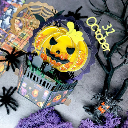 Halloween Pumpkin Basket Cutting Dies - DIY Metal Stencils for Scrapbooking, Cards & Paper Crafts