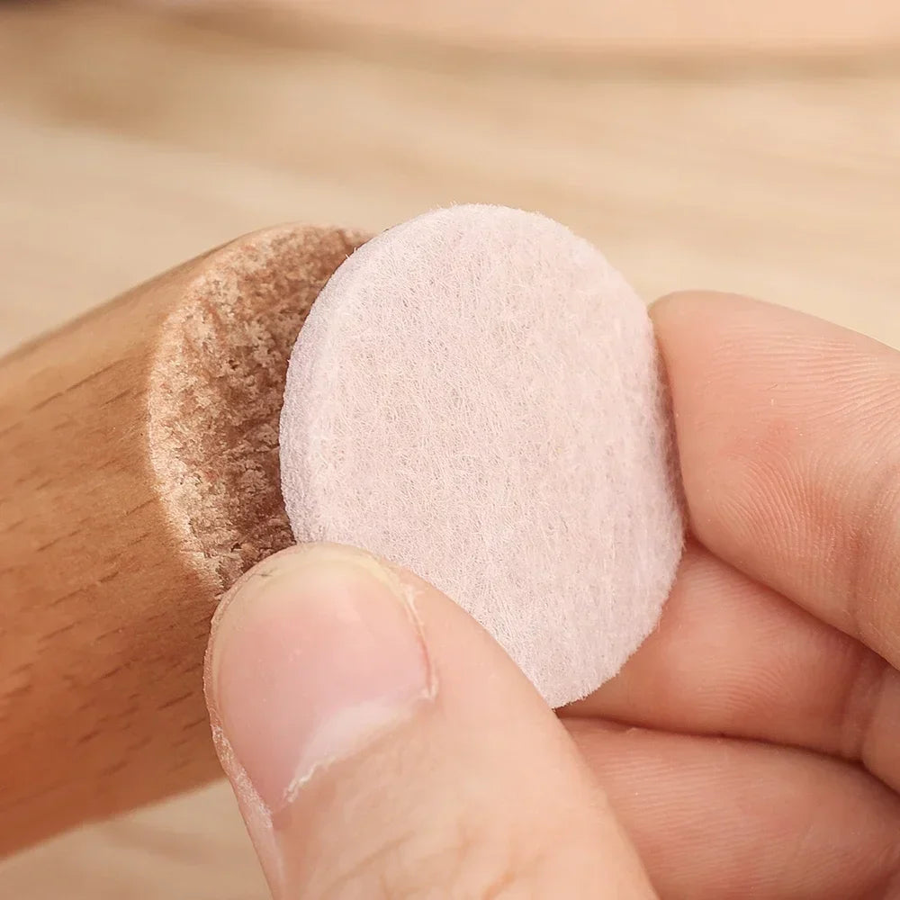 18/180Pcs Felt Chair Leg Pads: Self-Adhesive Round & Square Floor Protectors for Furniture - Prevent Slipping and Scratching with Anti-Slip Mats!
