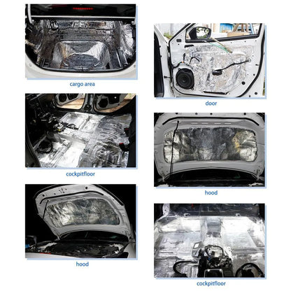 50x200cm Car Acoustic Thermal Sound Deadener Mat | Noise Insulation Mats for Cars | Auto Deadening Wall Panels