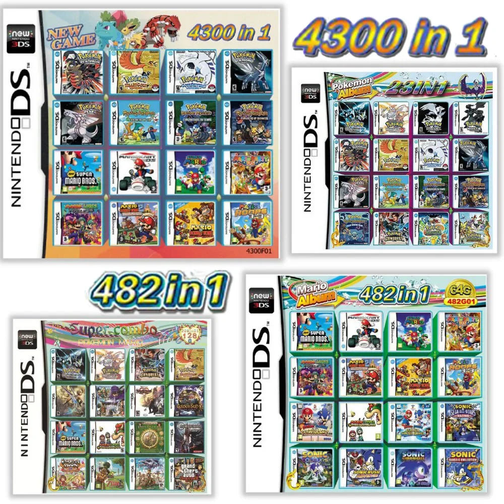 4300-in-1 Multi Game Cartridge — DS/NDS/3DS/NDSL Handheld R4 Video Game Card